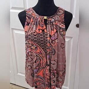 Lascana Paisley Print Sleeveless Top   Size 12-14